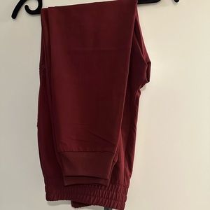 Figs High Waisted Zamora Burgundy Scrub Bottom